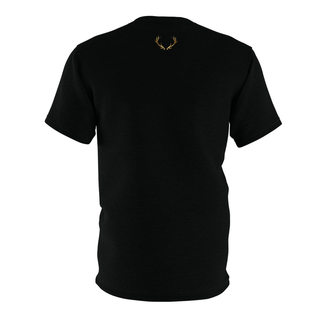 ROUND NECK T-SHIRT, Golden Deer, black