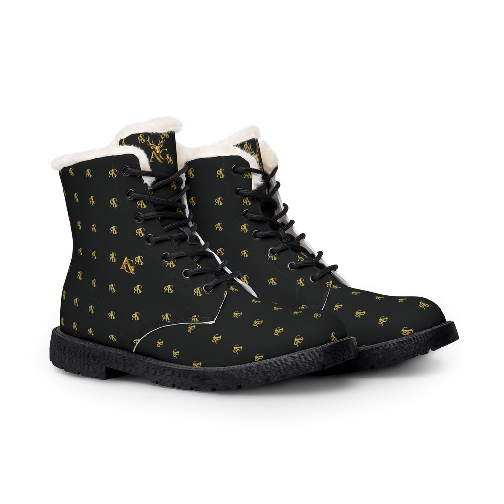 AFRISY GEYAND, Icon Fur and Leather Boots, black