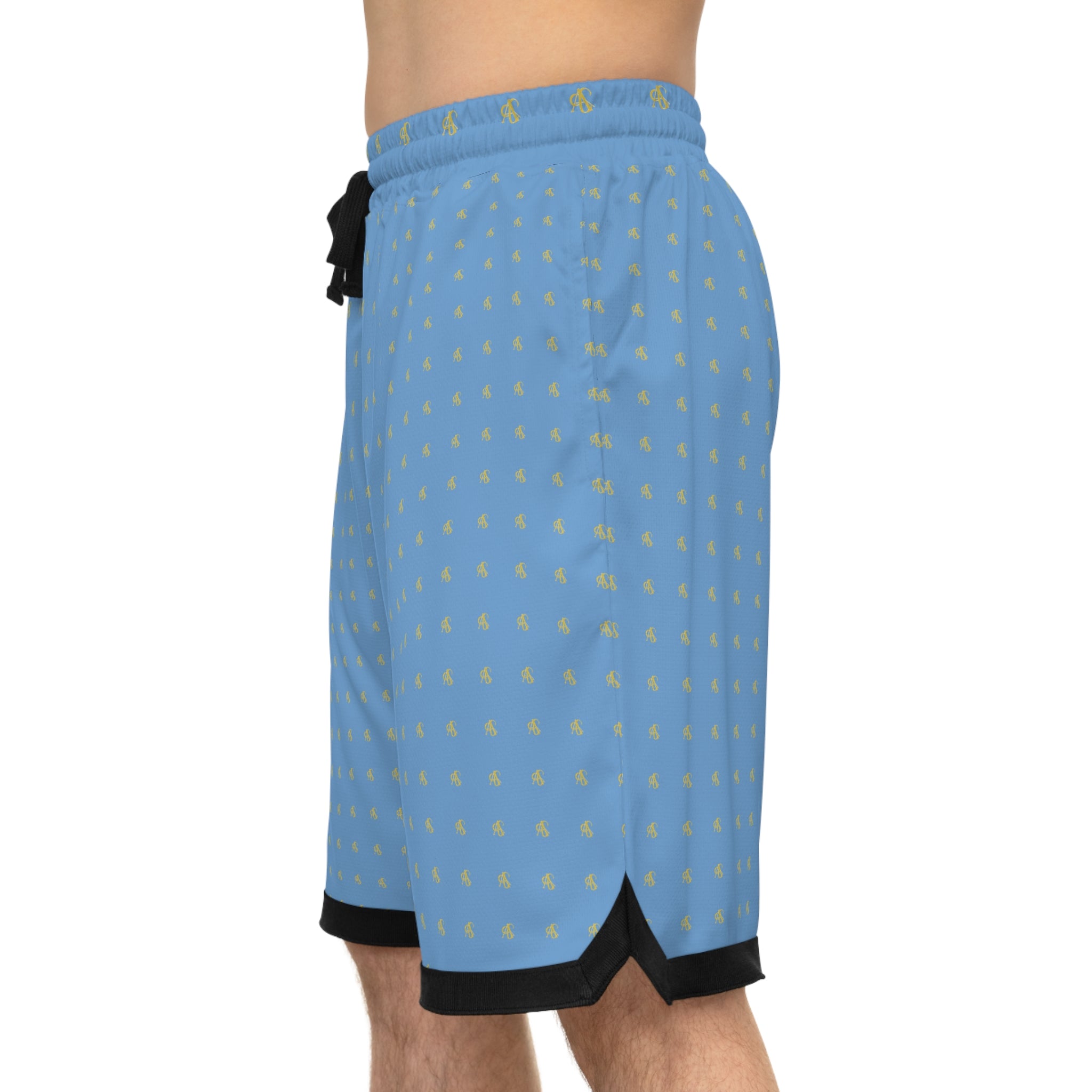 AFRISY GEYAND, Rib Shorts, light blue
