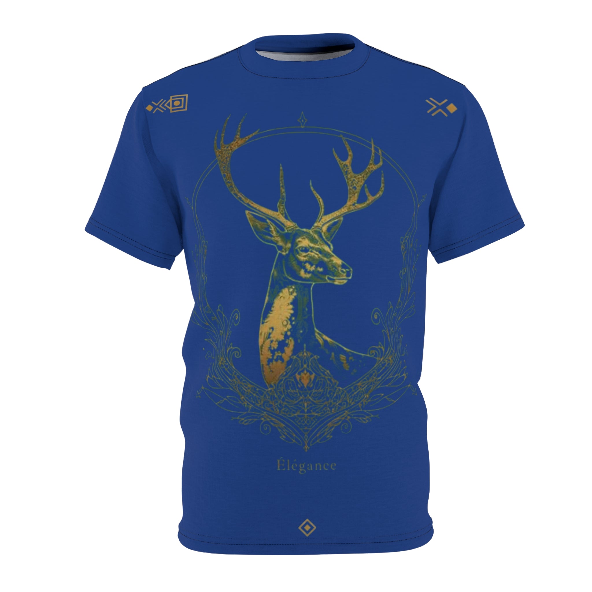 ROUND NECK T-SHIRT, DEER OF ELEGANCE, deep black