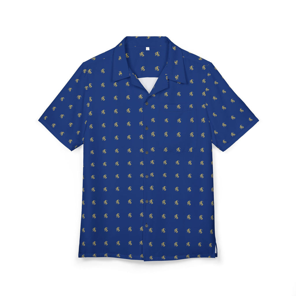 AFRISY GEYAND, Hawaiian Shirt, dark blue