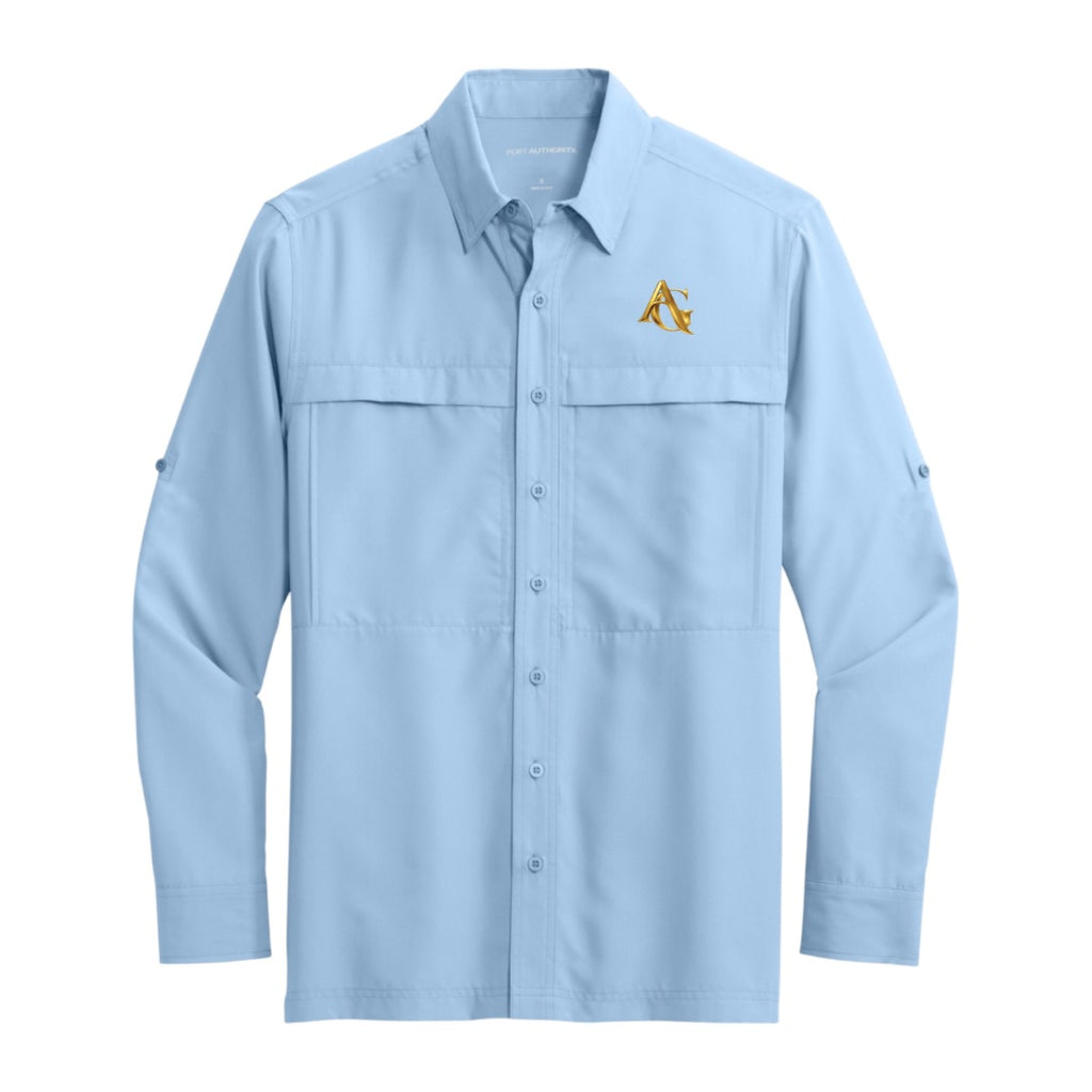 LONG SLEEVE SHIRT, AG LOGO, light blue