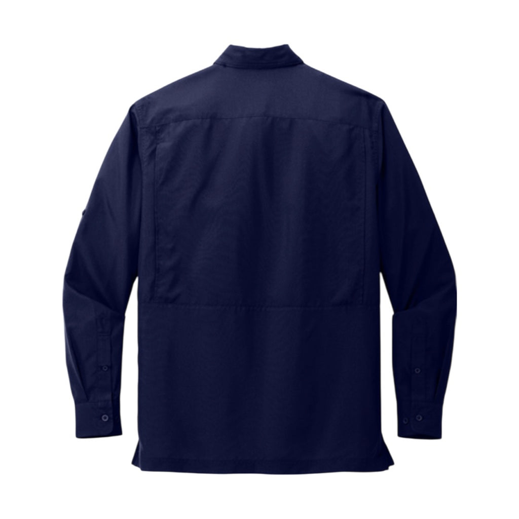 LONG SLEEVE SHIRT, AG LOGO, true navy