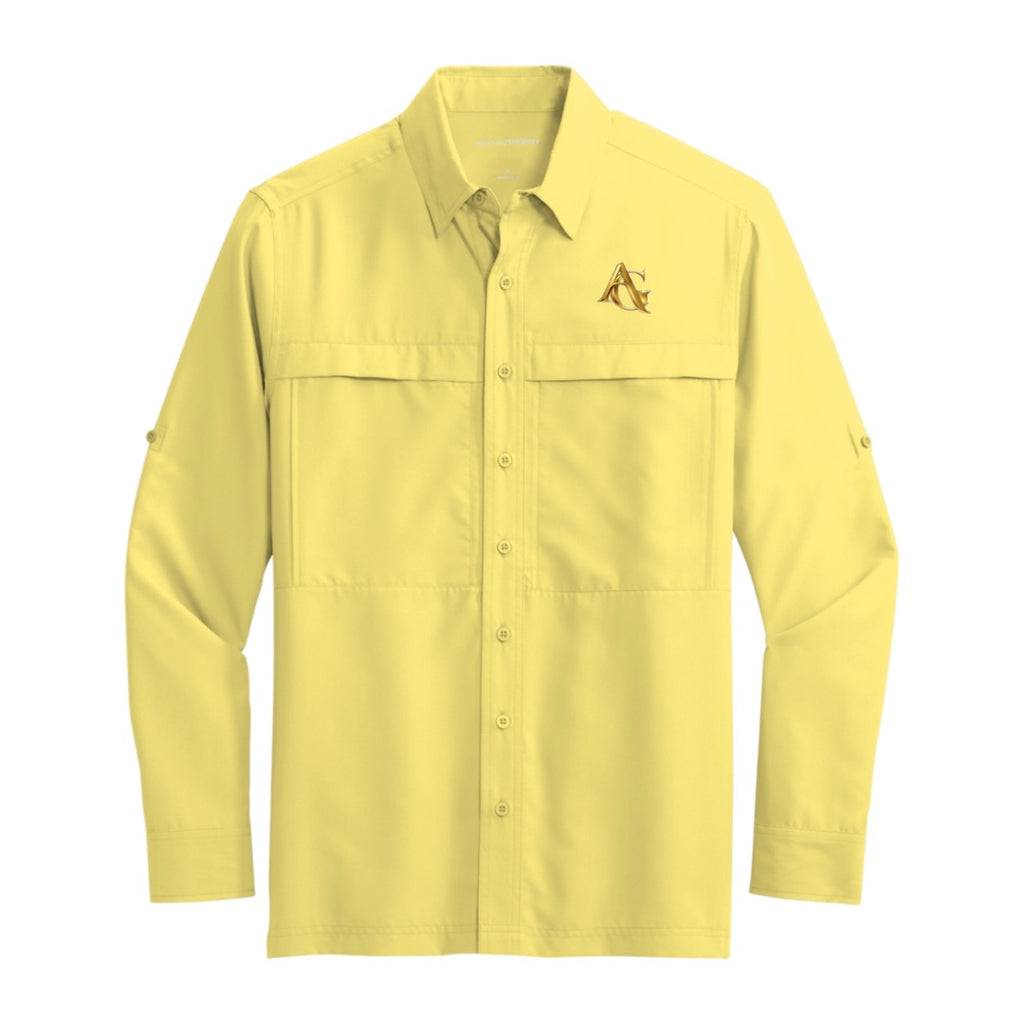 LONG SLEEVE SHIRT, AG LOGO, yellow