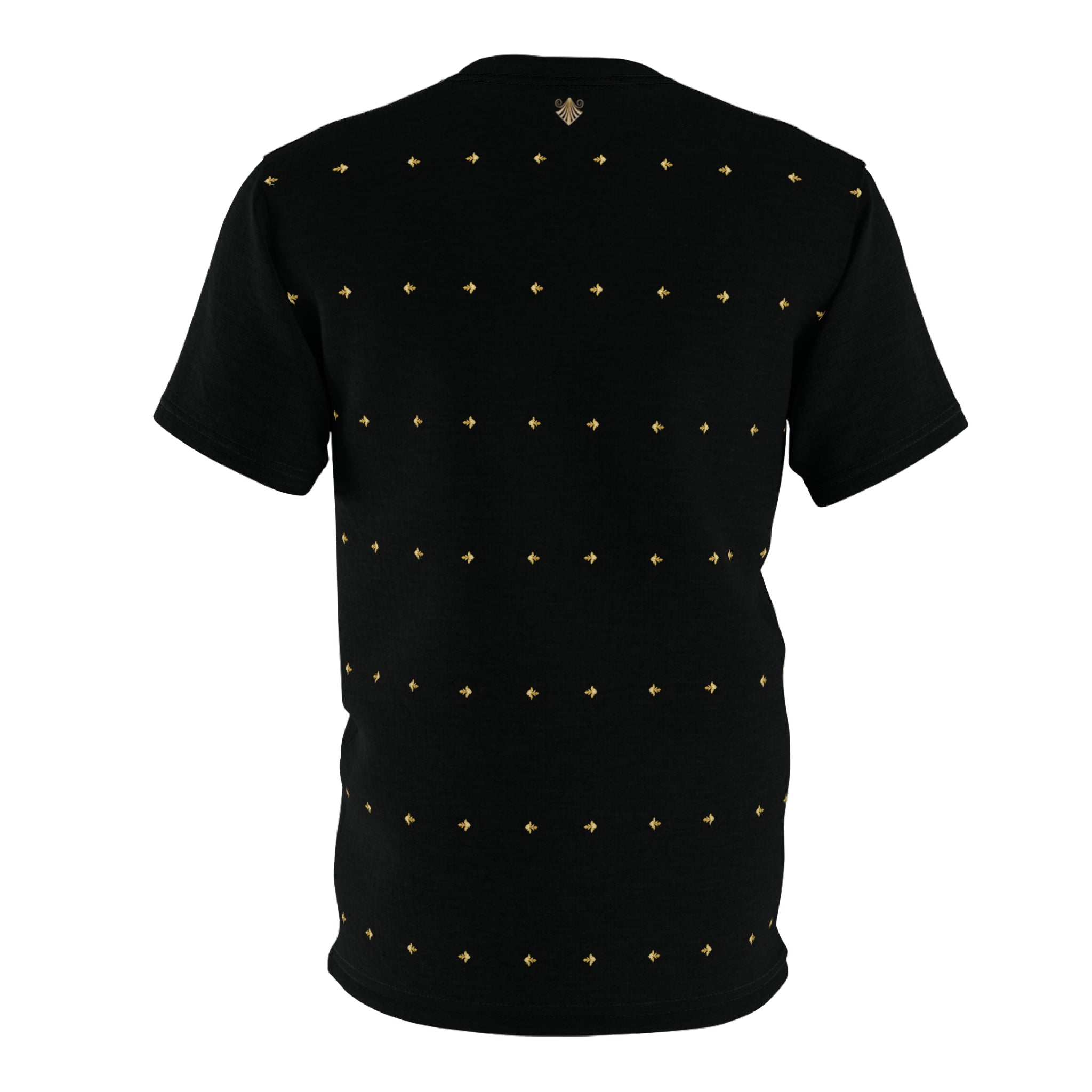 ROUND NECK T-SHIRT, GOLDEN VISION DEER, black