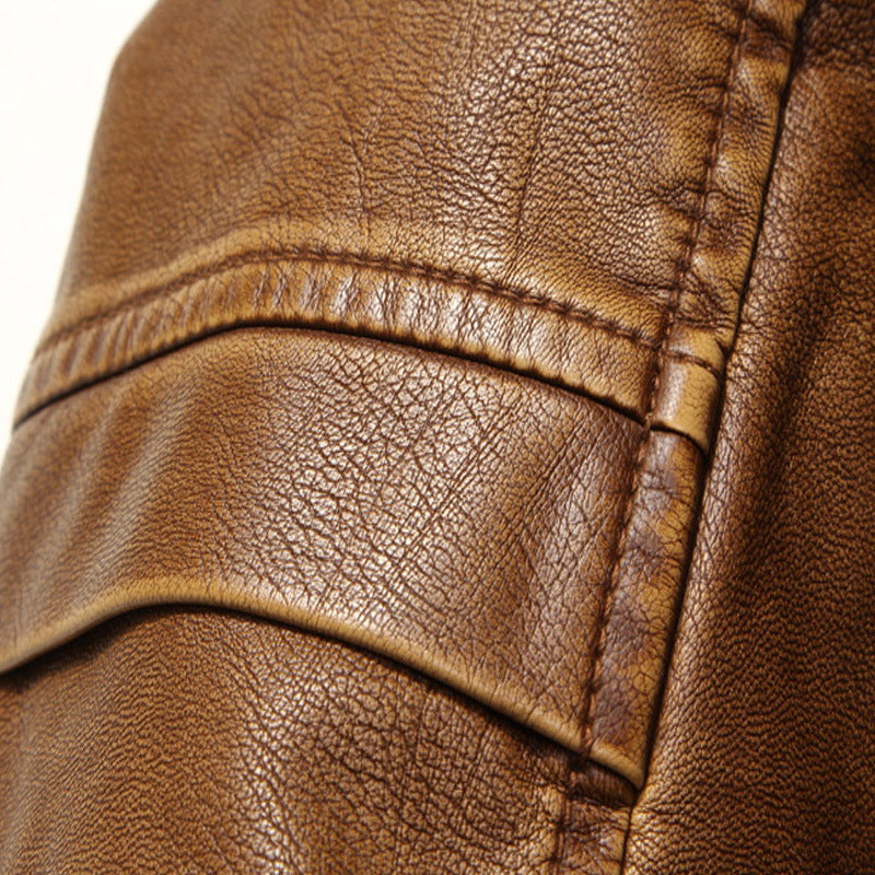 Men's Slim-Fit Leather Jacket
