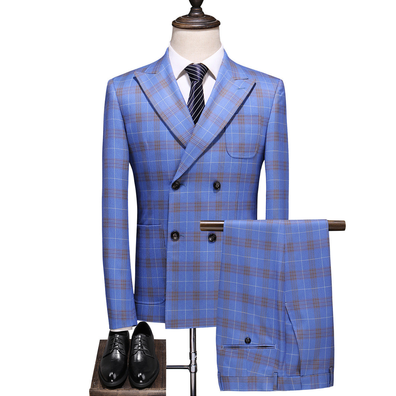 Classic Plaid Pattern Suit