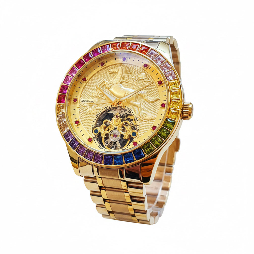 Pentium Golden Mechanical Men's Watch