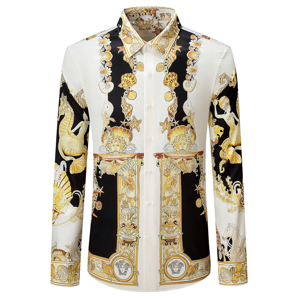 Slim Fit Printed Long Sleeve Shirt