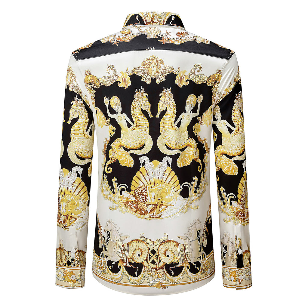 Slim Fit Printed Long Sleeve Shirt