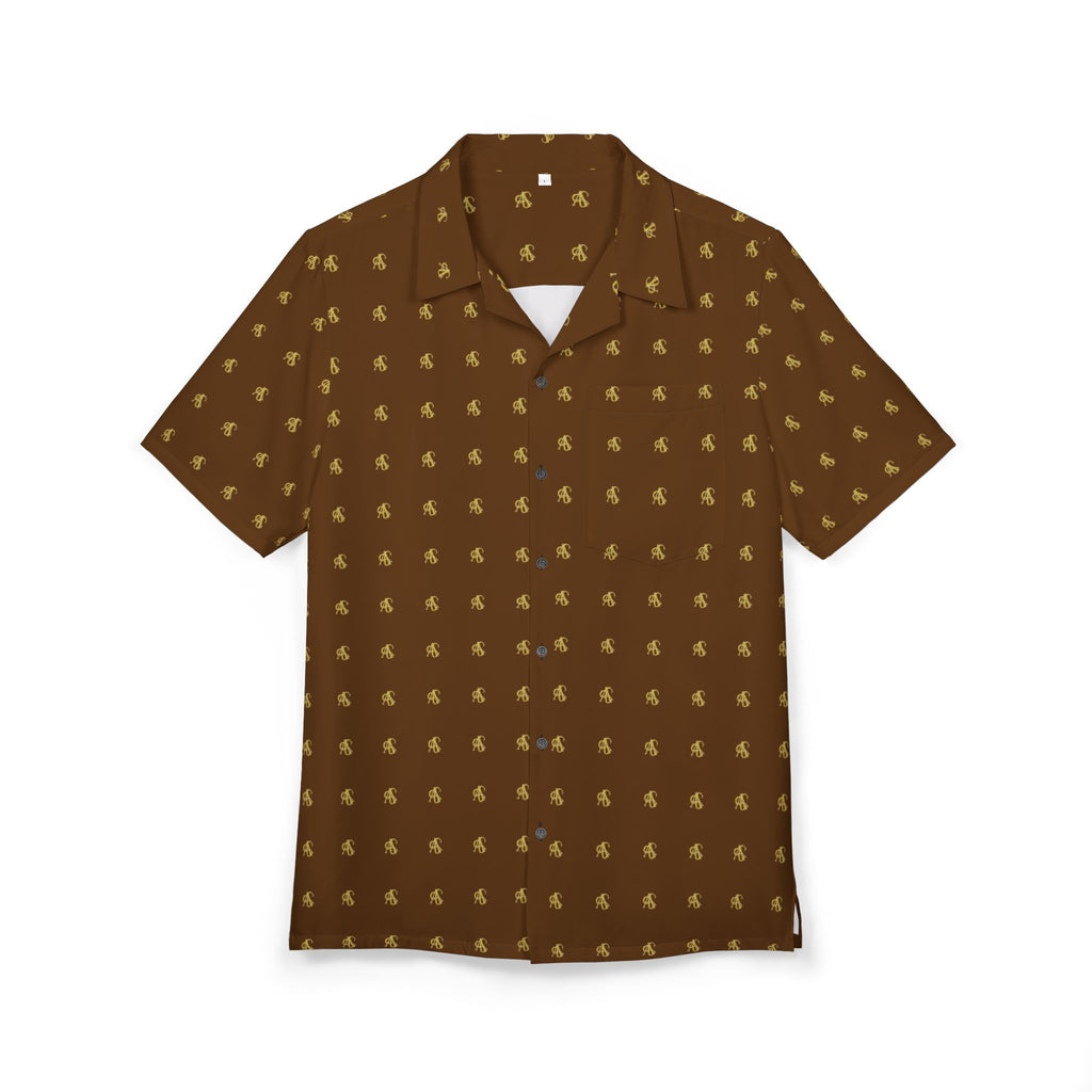 AFRISY GEYAND, Hawaiian Shirt, brown
