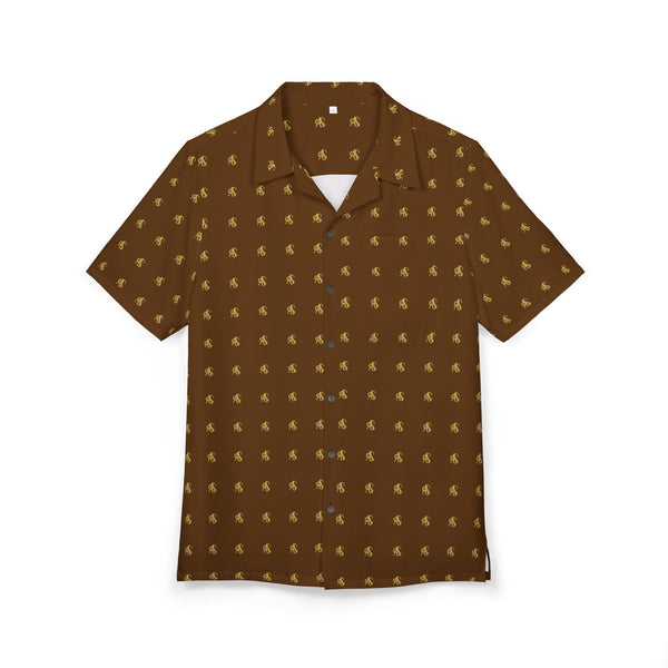 AFRISY GEYAND, Hawaiian Shirt, brown
