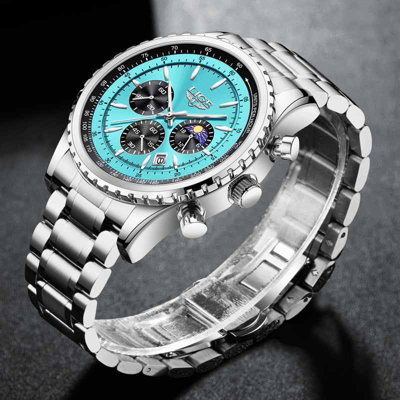 Lige Men's Moon Phase Watch