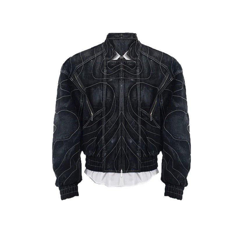 Embroidered denim jacket