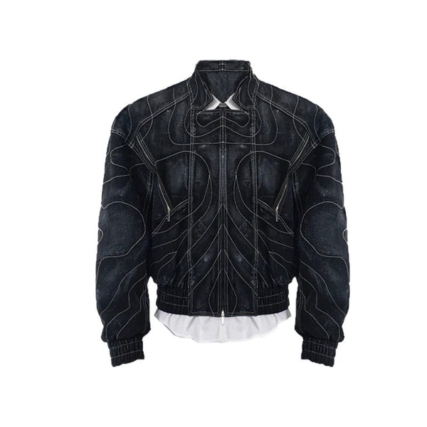 Embroidered denim jacket