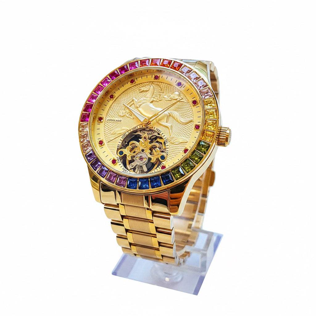 Pentium Golden Mechanical Men's Watch