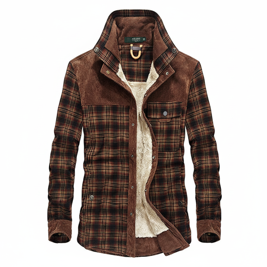 Casual plaid Long sleeve shirt