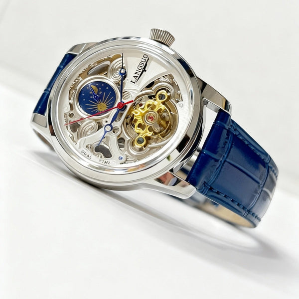 Retro skeleton design wrist watch