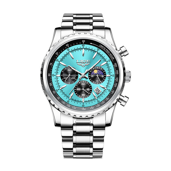 Lige Men's Moon Phase Watch