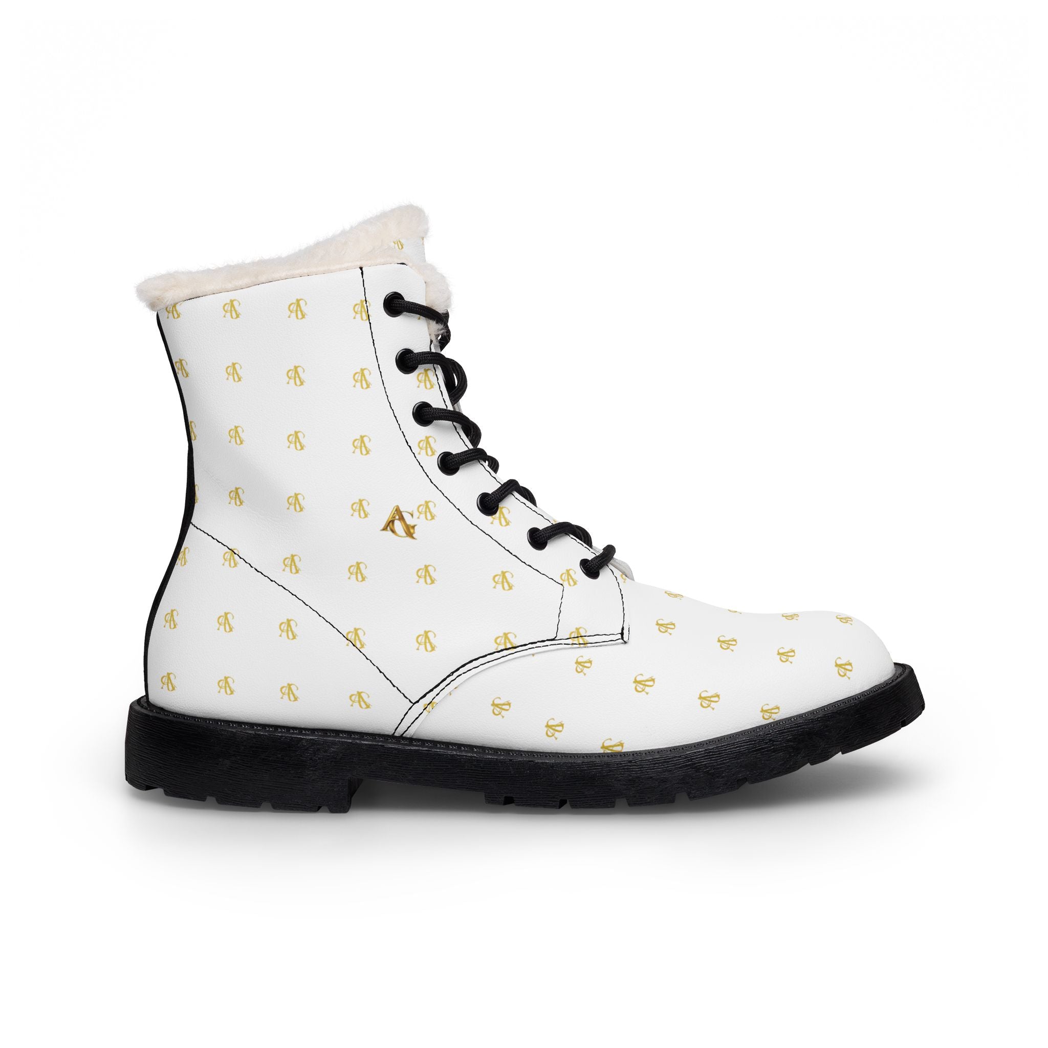 AFRISY GEYAND, Icon Fur and Leather Boots, white