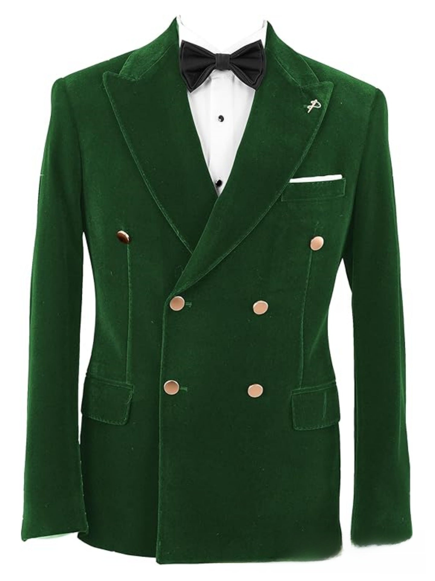 Double-Breasted Velvet Formal Suit