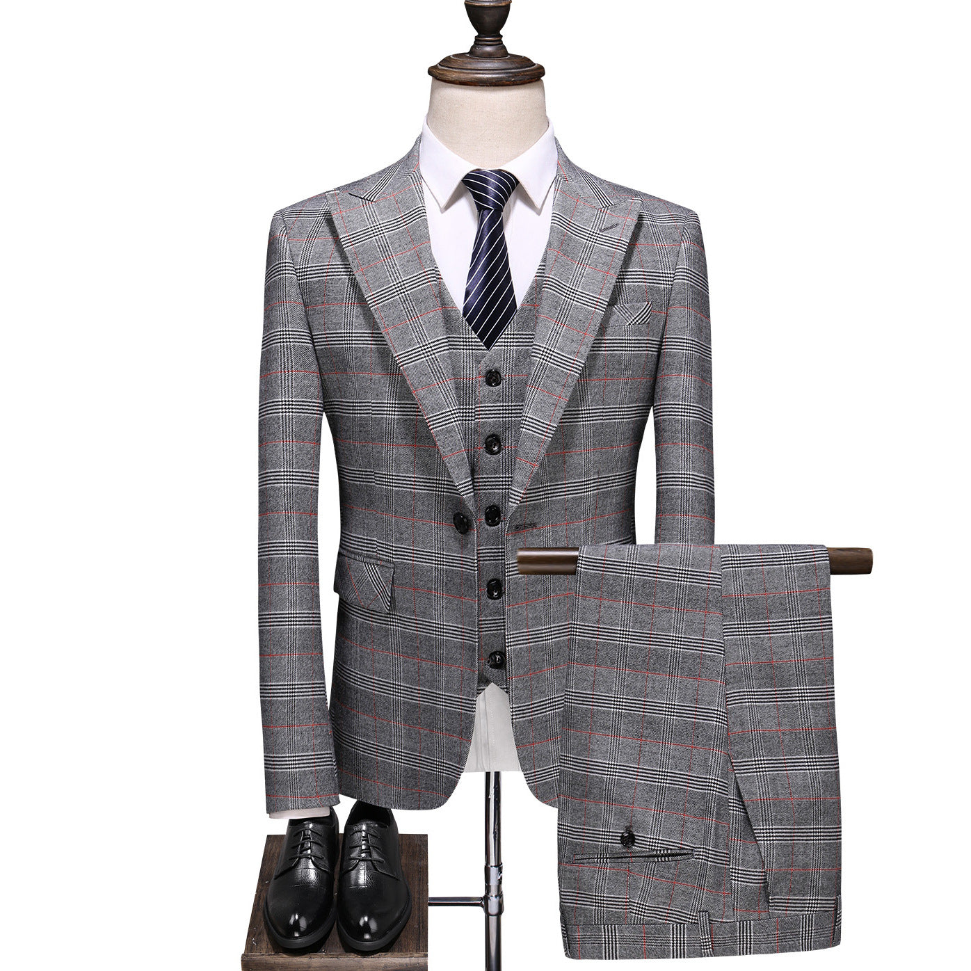 Classic Plaid Pattern Suit