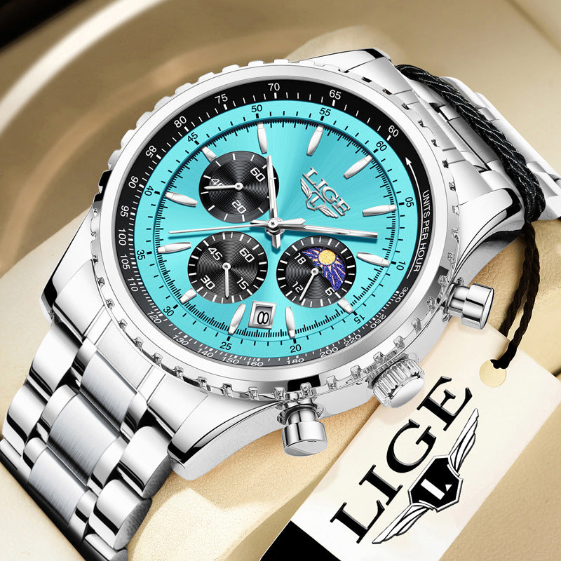 Lige Men's Moon Phase Watch