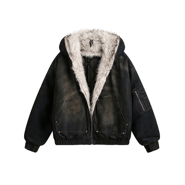 Vintage distressed denim jacket
