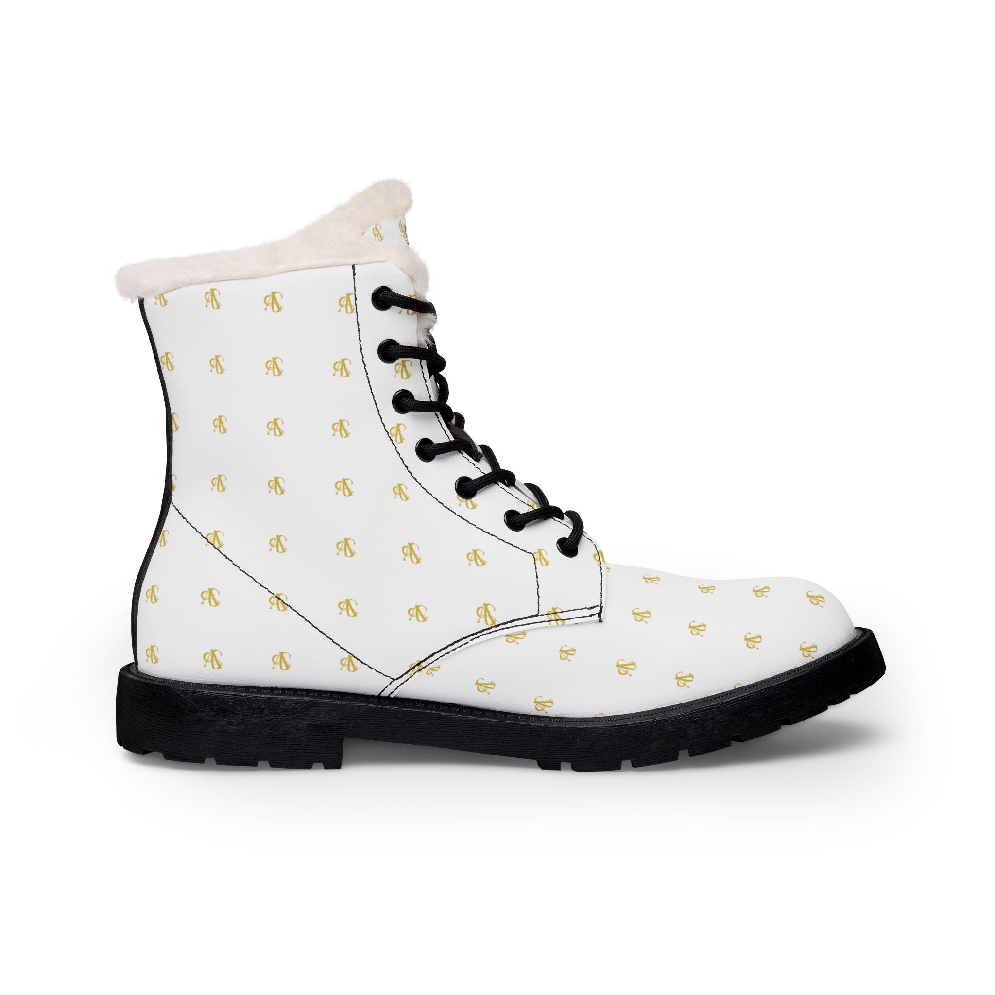 AFRISY GEYAND, Icon Fur and Leather Boots, white