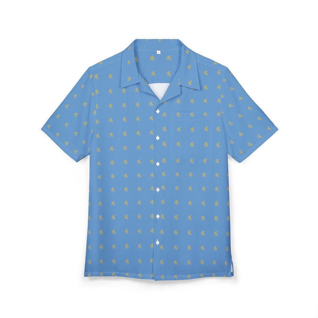 AFRISY GEYAND, Hawaiian Shirt, light blue