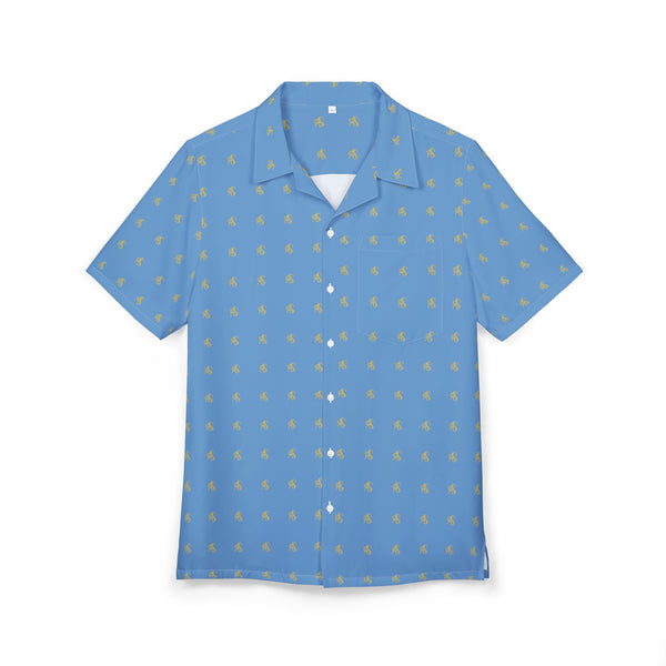 AFRISY GEYAND, Hawaiian Shirt, light blue