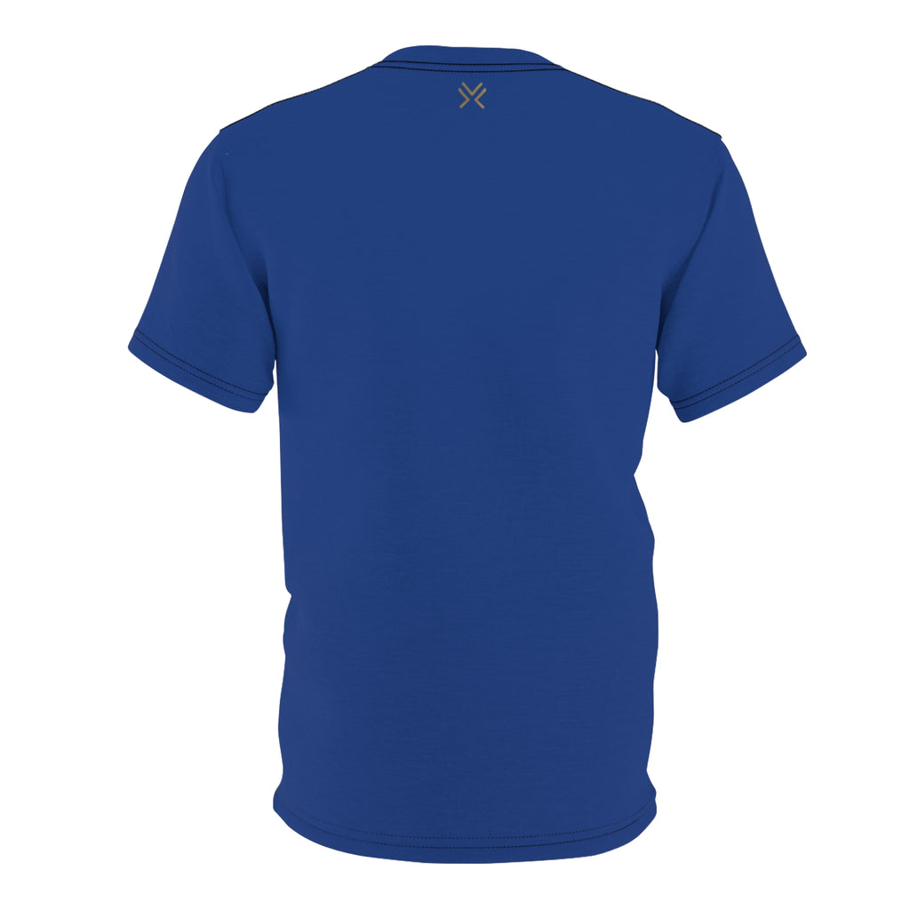 ROUND NECK T-SHIRT, GOLDEN FORTUNE DEER, deep blue