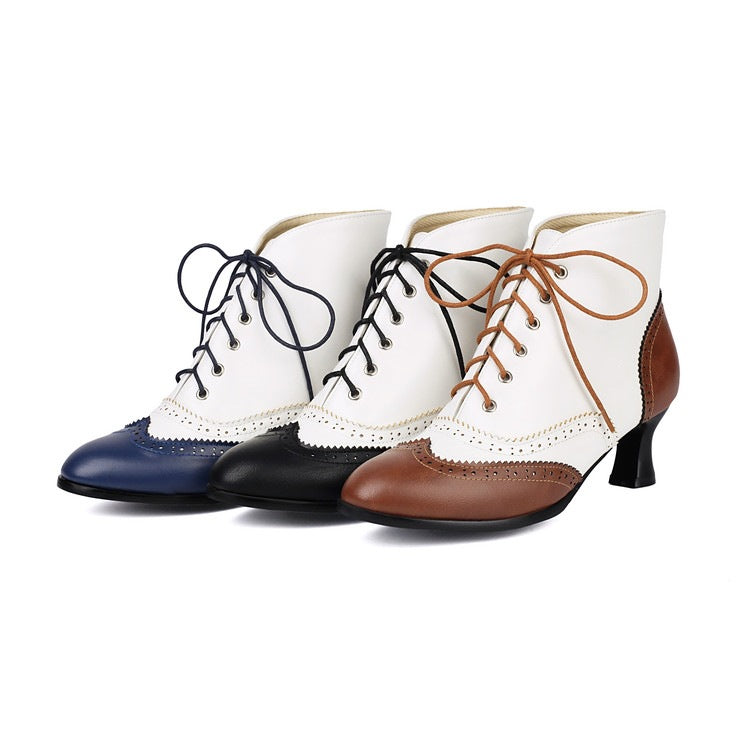 Women’s Vintage Lace-Up Ankle Boots