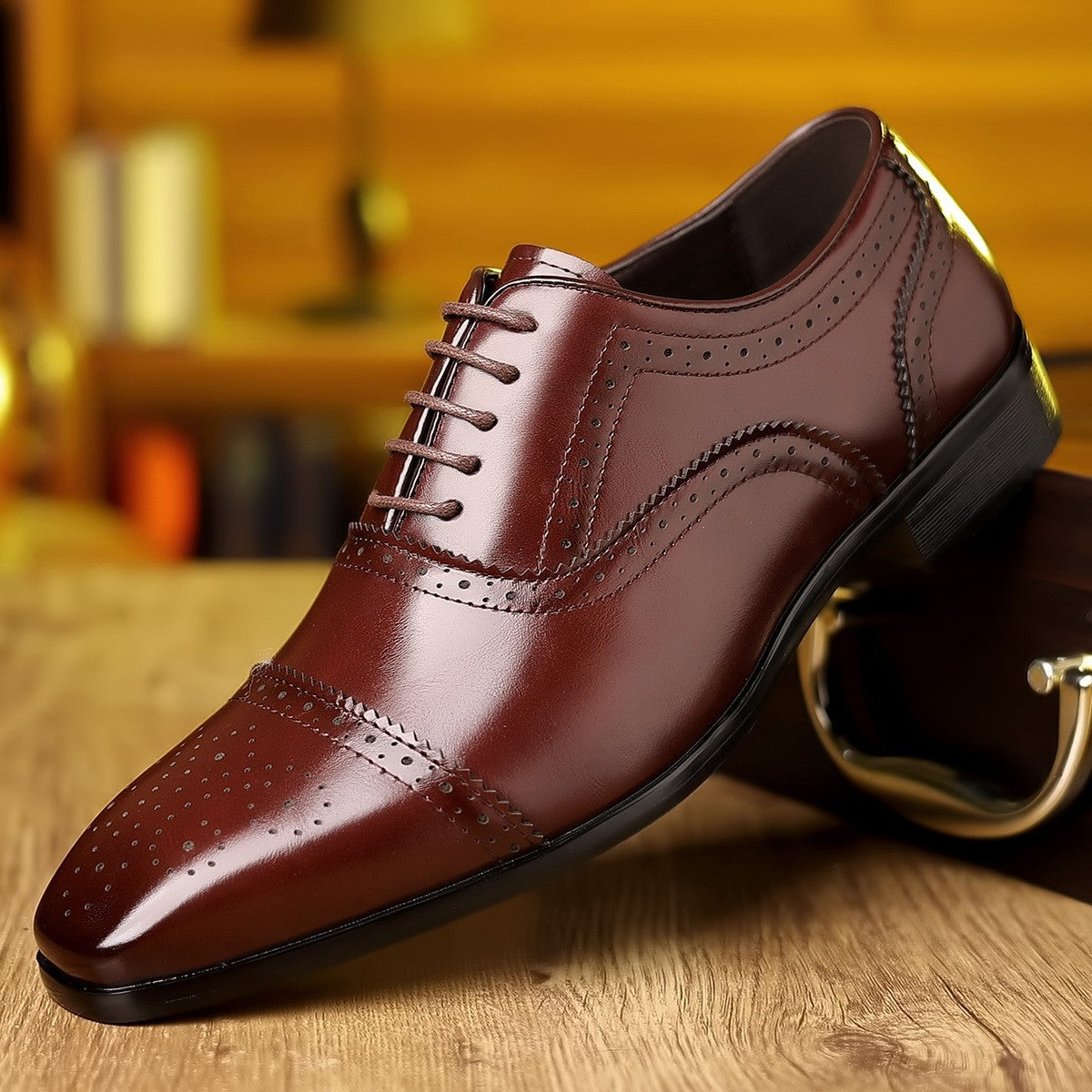 Classic Brogue Leather Shoes