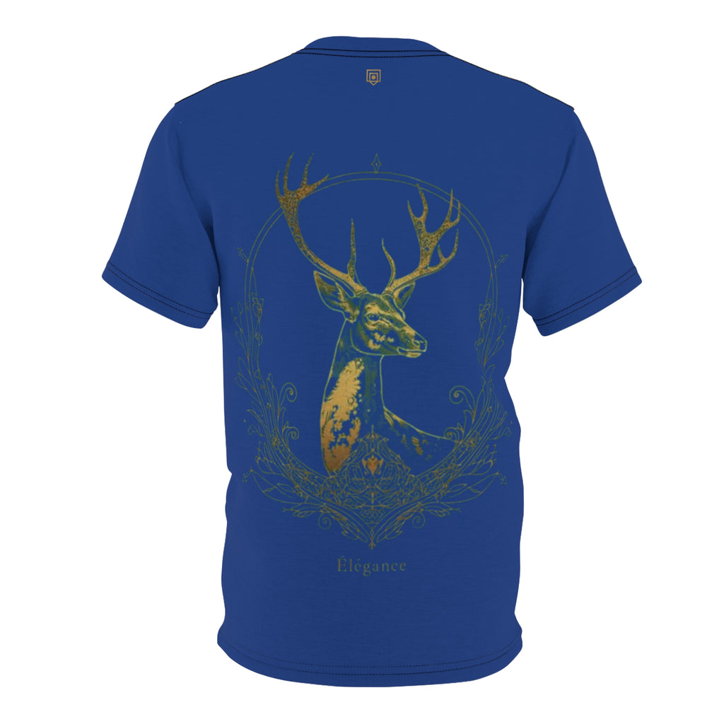 ROUND NECK T-SHIRT, DEER OF ELEGANCE, deep black