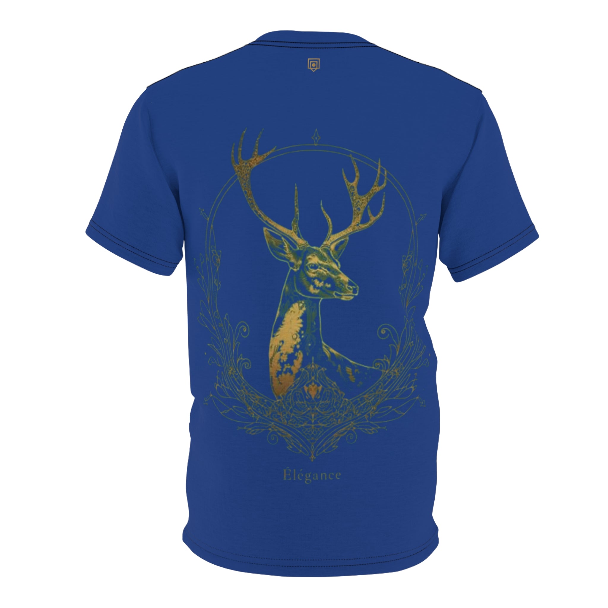 ROUND NECK T-SHIRT, DEER OF ELEGANCE, deep black