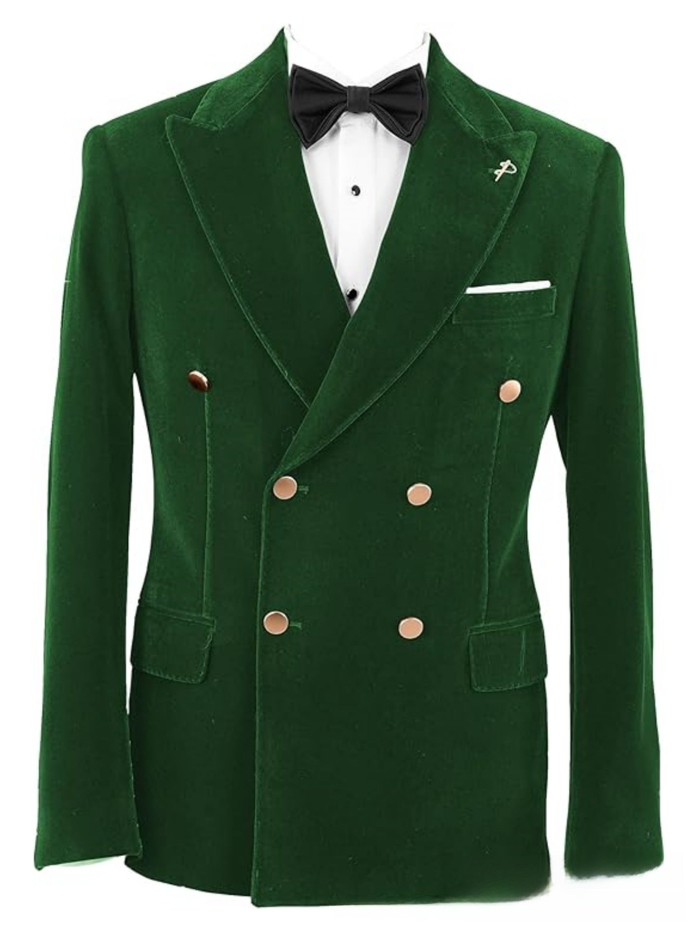 Double-Breasted Velvet Formal Suit