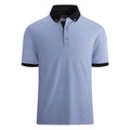 Ribbed Polo Shirt Mens Short Sleeve