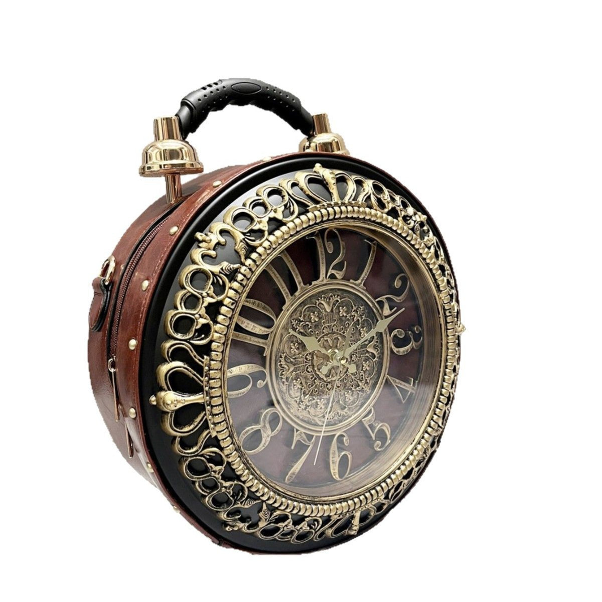 Women’s Vintage Clock Design Shoulder Bag