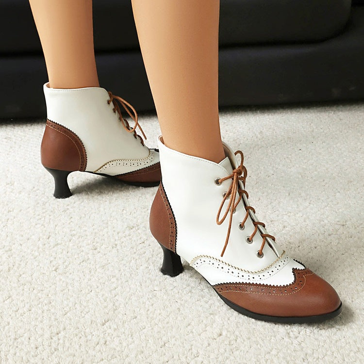 Women’s Vintage Lace-Up Ankle Boots