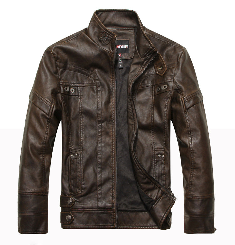 Men's Slim-Fit Leather Jacket