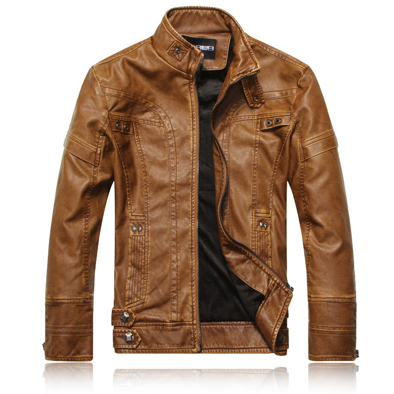 Men's Slim-Fit Leather Jacket