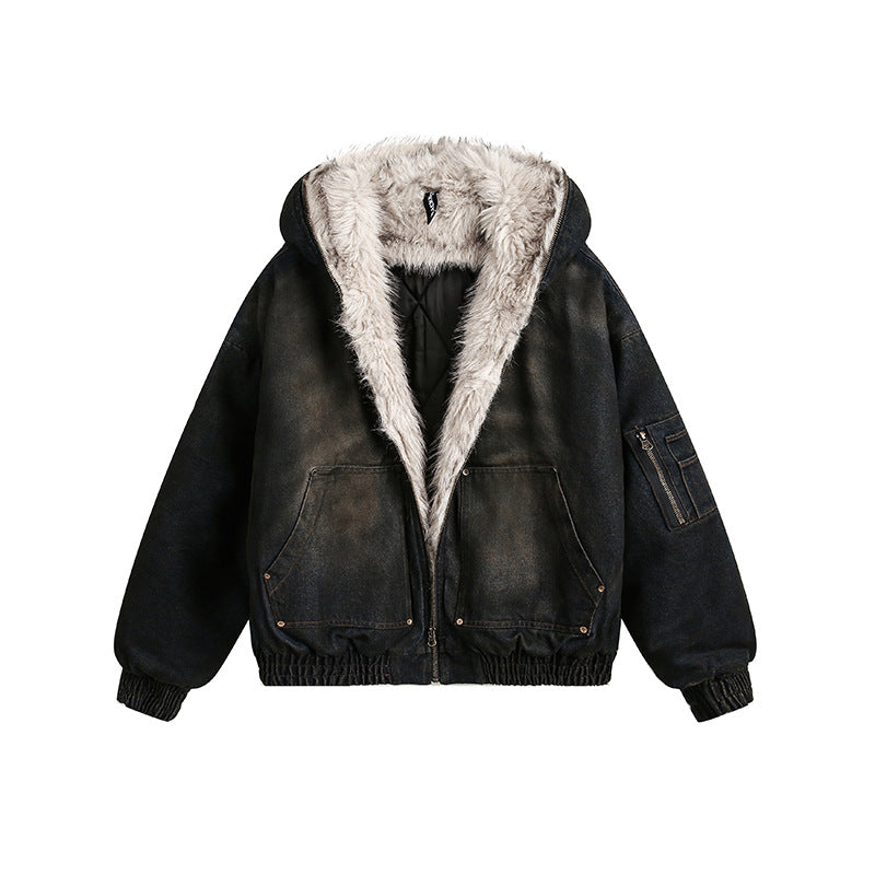 Vintage distressed denim jacket